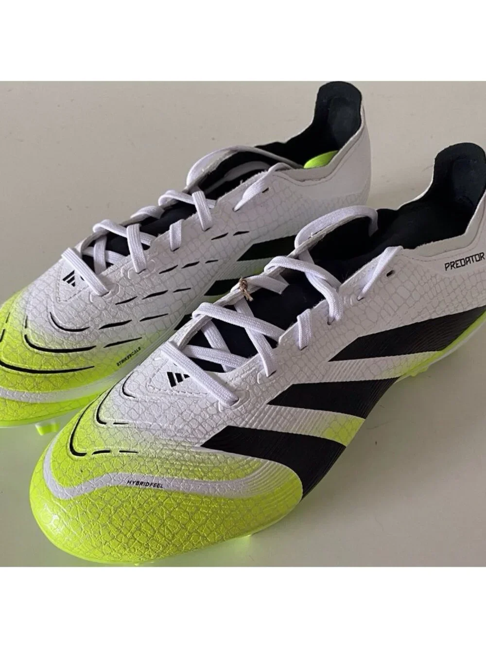 Adidas Predator‎ League FT FG/MG Soccer Cleats JI1111 White Yellow Men’s Sz 8.5